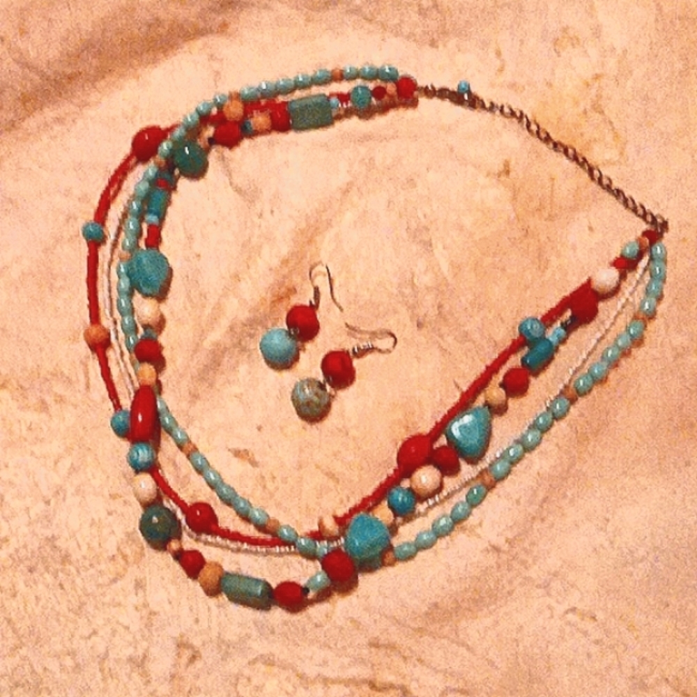 Choker set with earrings
